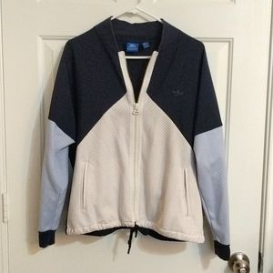 ADIDAS blue white bomber jacket